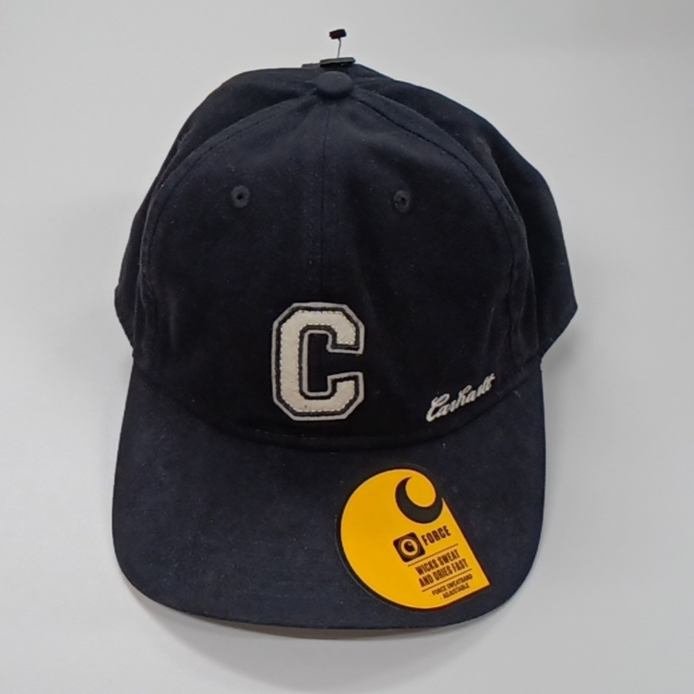 Carhartt black canvas C patch cap